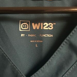 WI23 Dark Teal Scrub Top